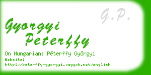 gyorgyi peterffy business card