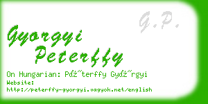 gyorgyi peterffy business card